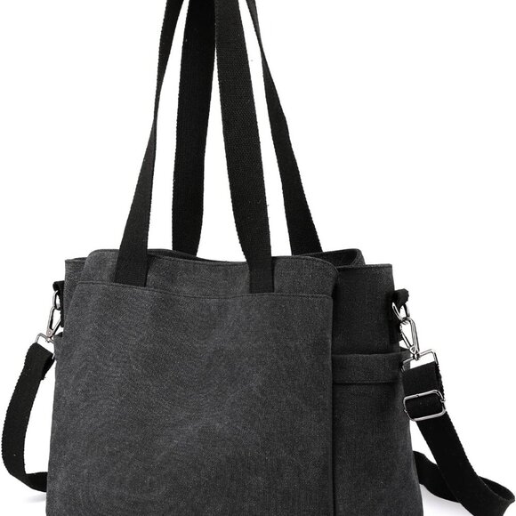 Hobo Handbags Canvas Crossbody Bags for Women, Multi Compartment Large Tote Purs - Picture 1 of 9